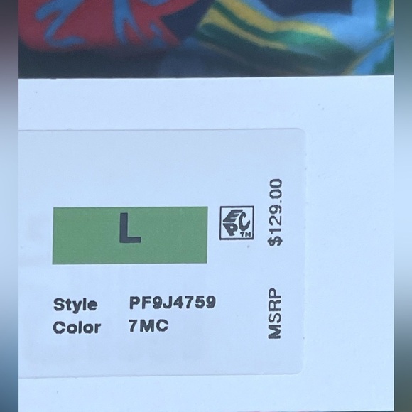 New Calvin Klein Women’s Tropical Blue Green Floral Performance Jacket Size L - Picture 7 of 8